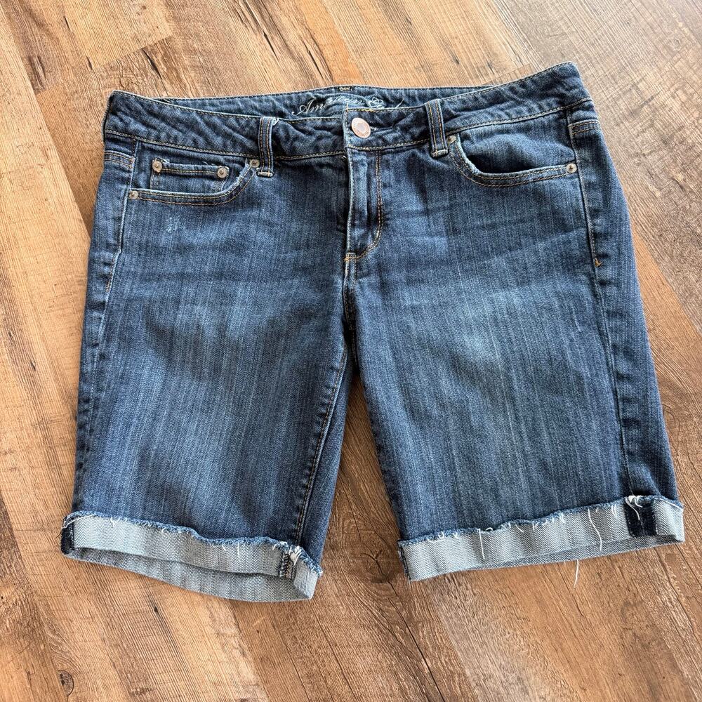 American Eagle Outfitters Dark Blue Denim Shorts